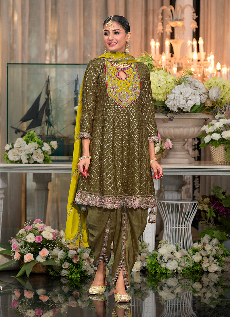 "Mehfil-e-Husan Embroidered Patiala Ensemble"